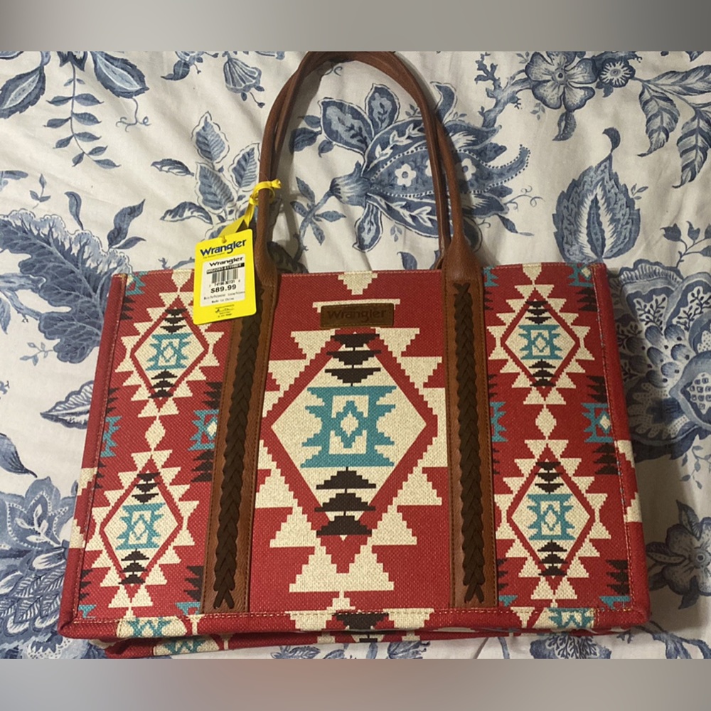 Authentic large wrangler tote!!